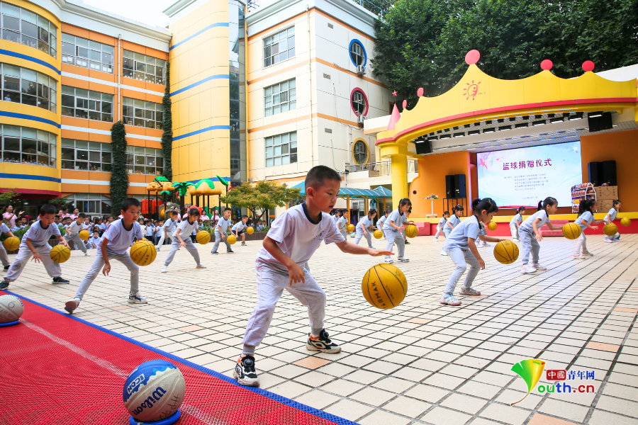 熊猫体育平台启航儿童体育梦 蓝田葛牌革命老区8所学校获赠“爱心篮球”(图6)